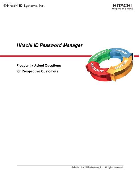 Hitachi ID Password Manager Frequently Asked Questions for 